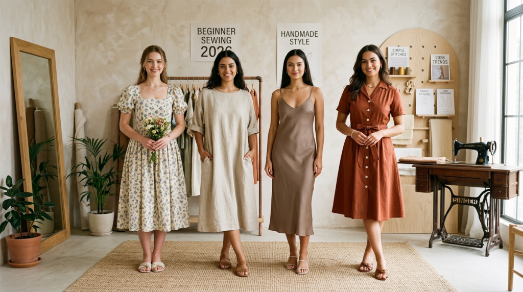 Beginner Dress Sewing Patterns: 5 Easy Styles Every New Sewist Can Make in 2026 5 Trendy beginner dress sewing patterns in 2026 with cottagecore and linen dresses