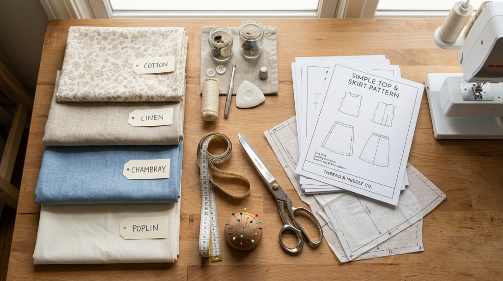 Beginner-friendly cotton and linen fabrics for sewing clothes