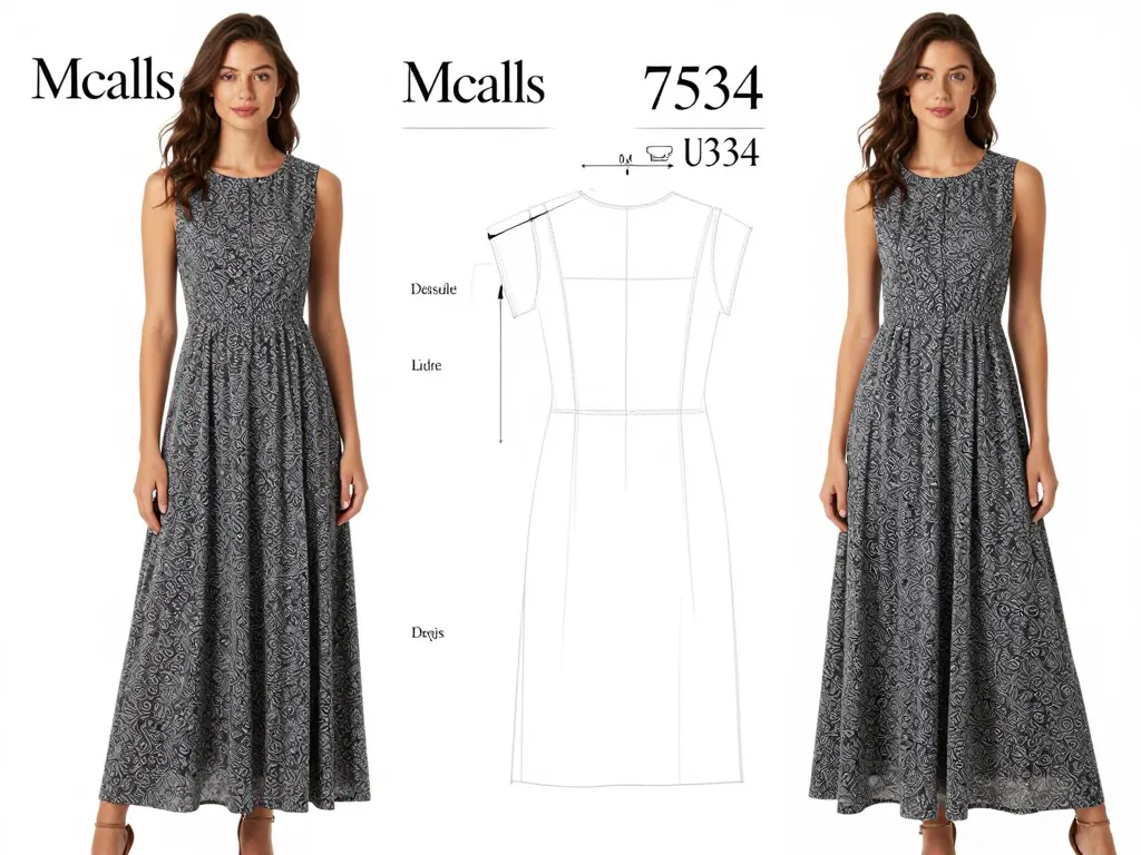 Easy Maxi Dress Sewing Pattern, image 2